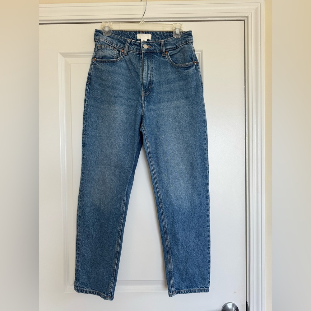 H&M High Rise Straight Leg Jeans